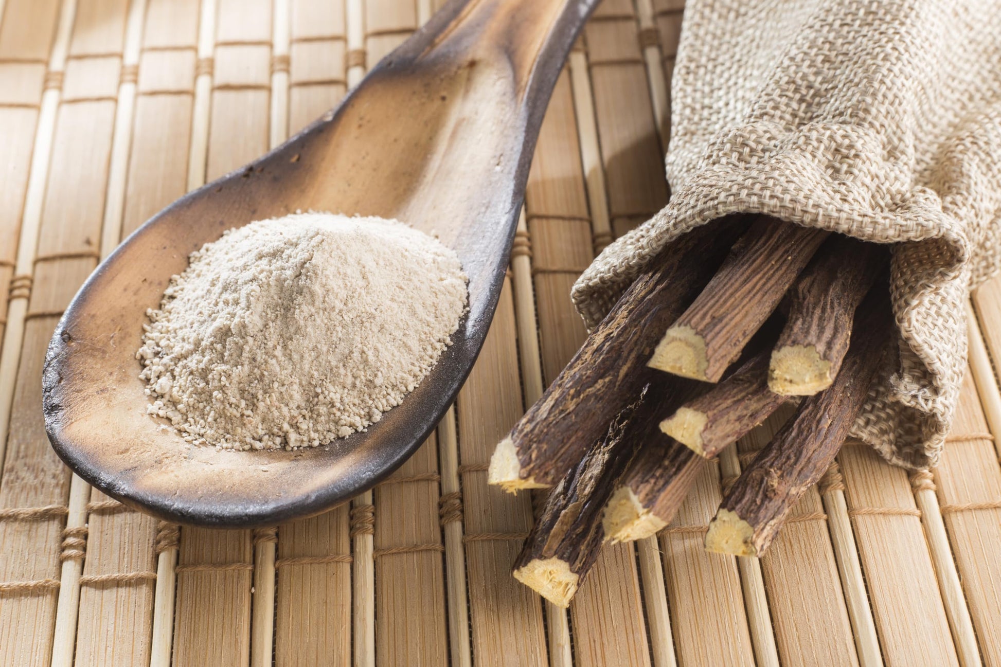 Natural breath freshening licorice root sticks in bag