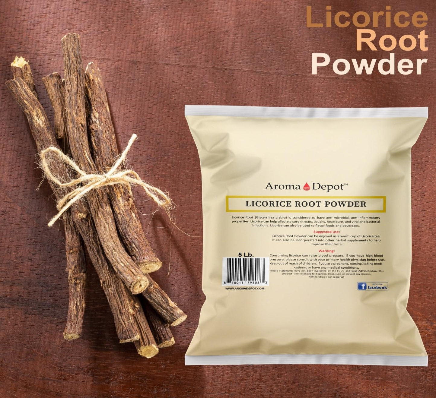 Aroma Depot strawberry licorice root sticks displayed on table