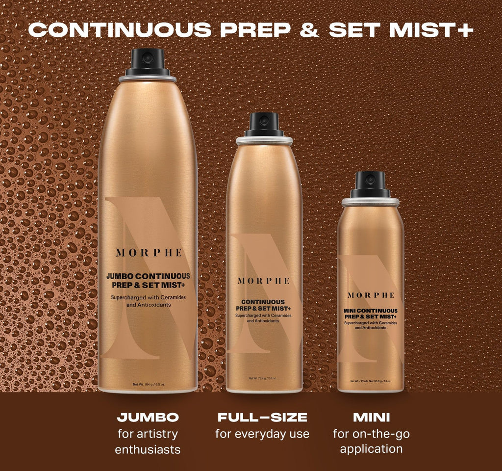 Morphe continuous prep and set spray cap and top view