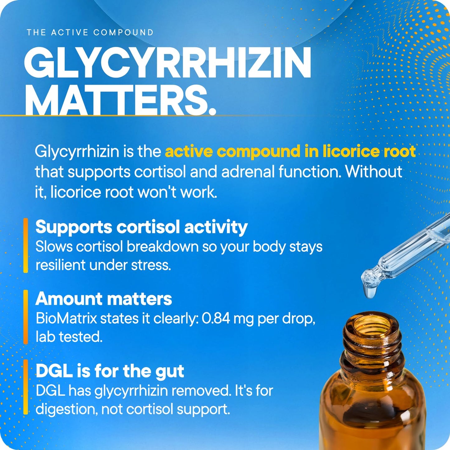 Close up of BioMatrix Licorice Root Extract label details