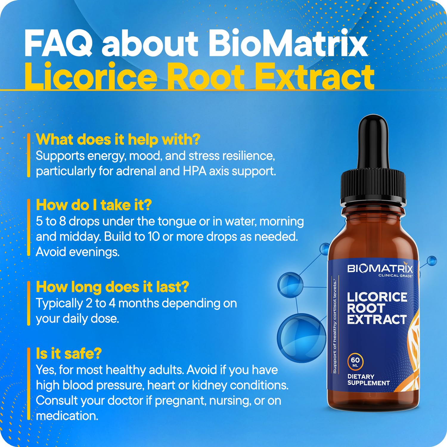 Authentic BioMatrix Licorice Root Extract dietary supplement bottle