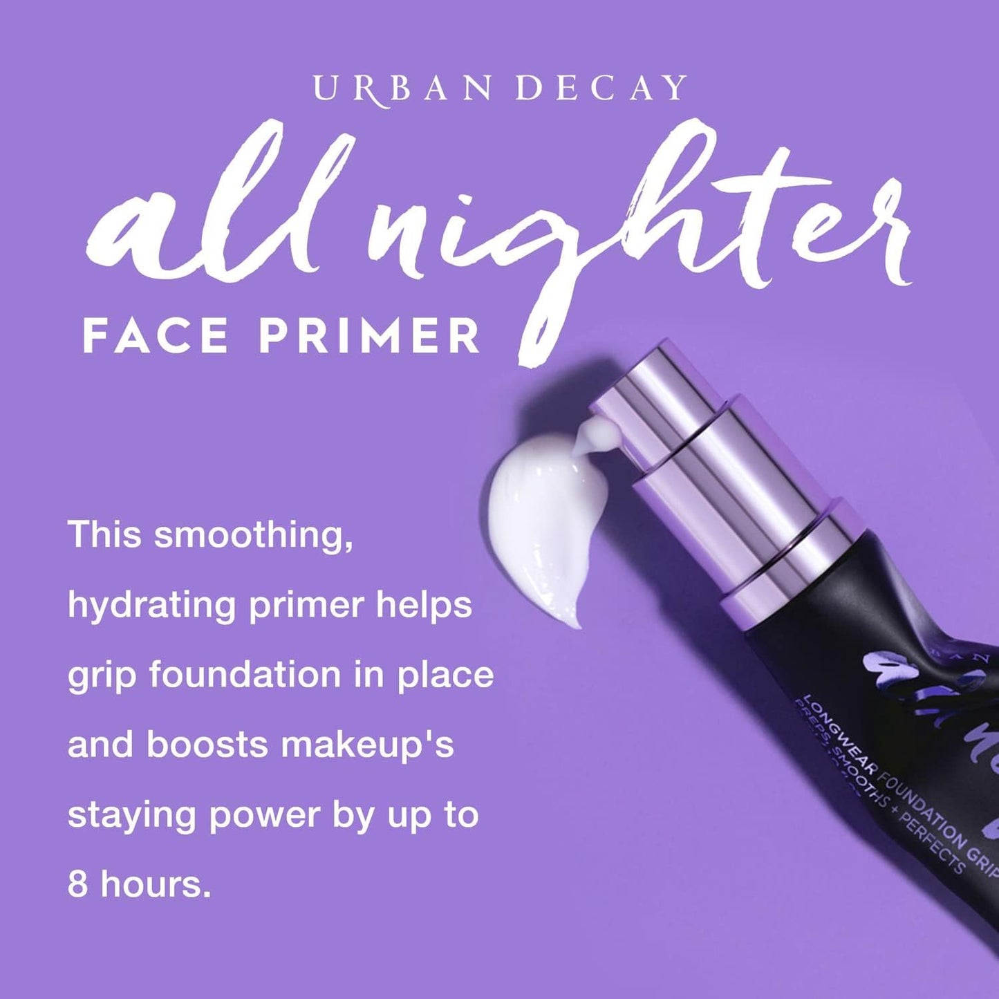 Urban Decay All Nighter face primer application on skin