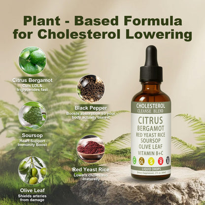 Kxvude cholesterol support supplement bottle with dropper