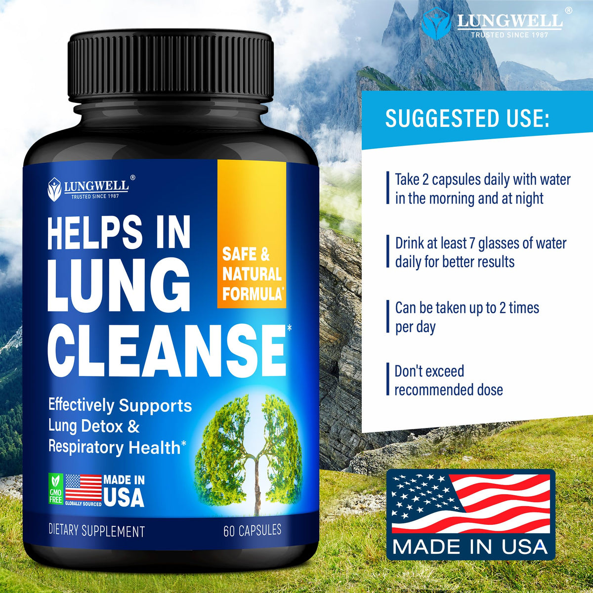 Authentic USA imported Lungwell lung cleanse capsules