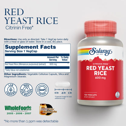 Authentic Solaray cardiovascular support supplement bottle label detailing clean ingredients.