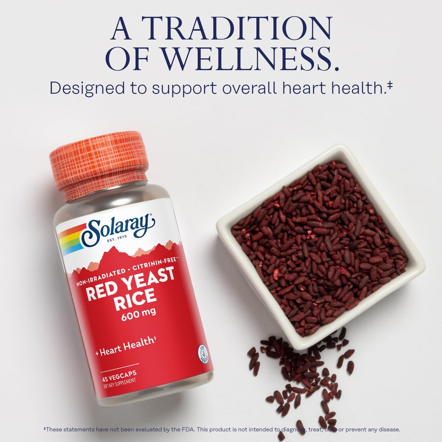 USA imported red yeast rice citrinin free dietary supplement packaging details.