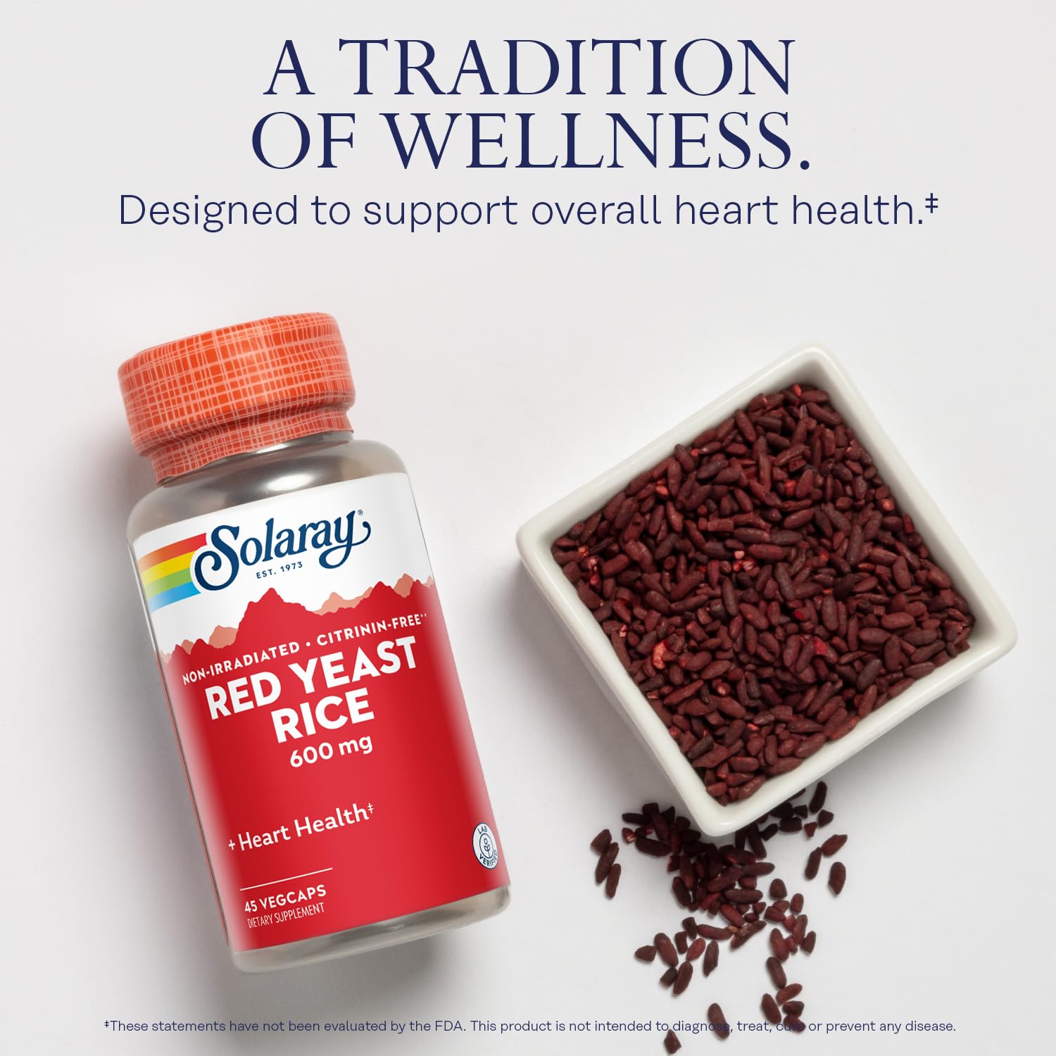 USA imported red yeast rice citrinin free dietary supplement packaging details.