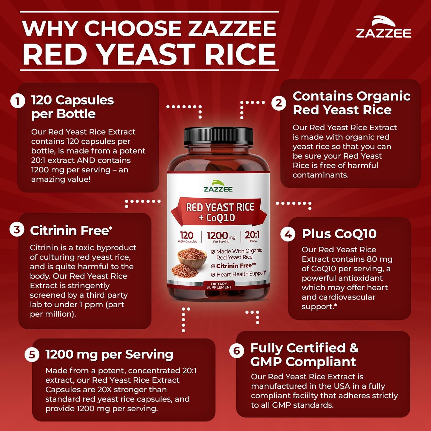 Close up of Zazzee red yeast rice pullulan vegetarian capsule actual size
