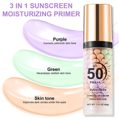 Scarman triple action color corrector serum container emphasizing the 1.41 ounce volume size for daily skin prep.