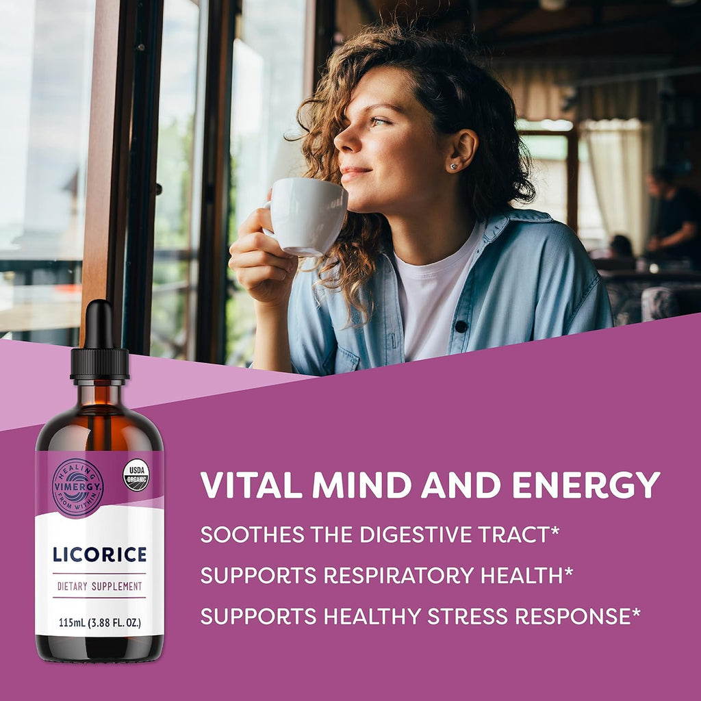 Vimergy organic liquid supplement 115 ml bottle label detail