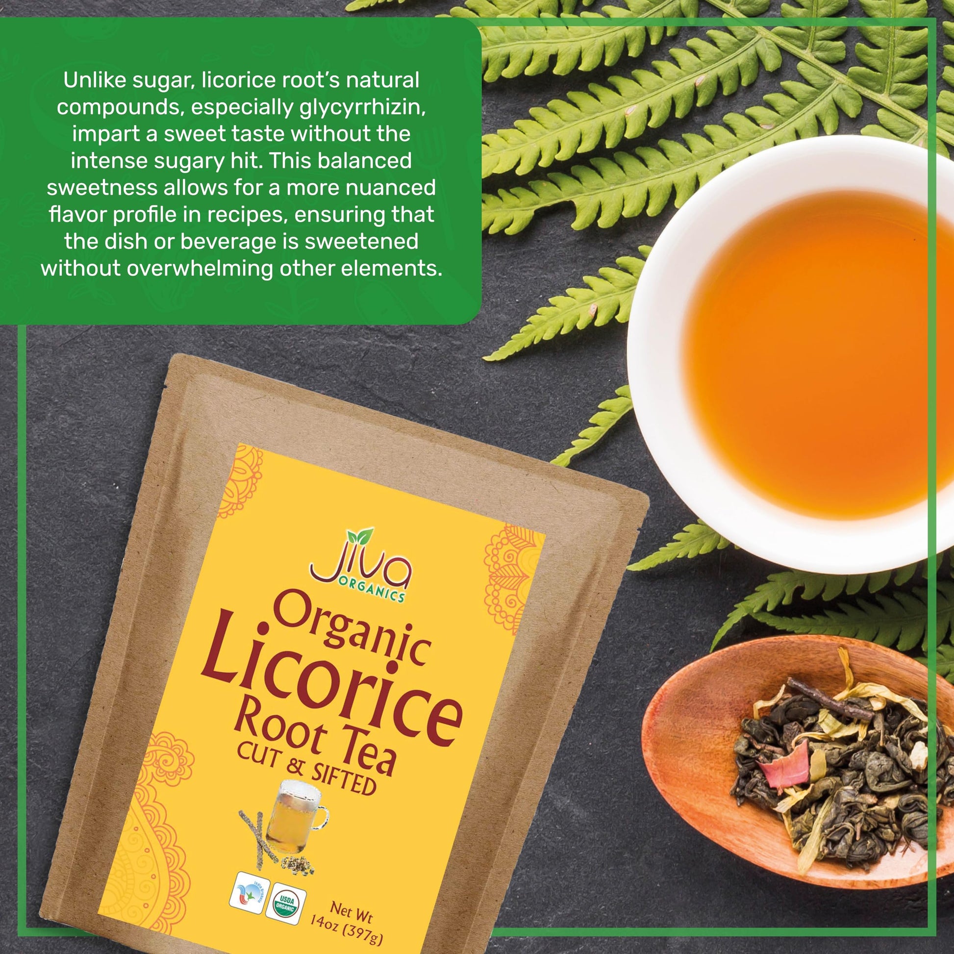 Jiva Organics herbal supplement packaging label details