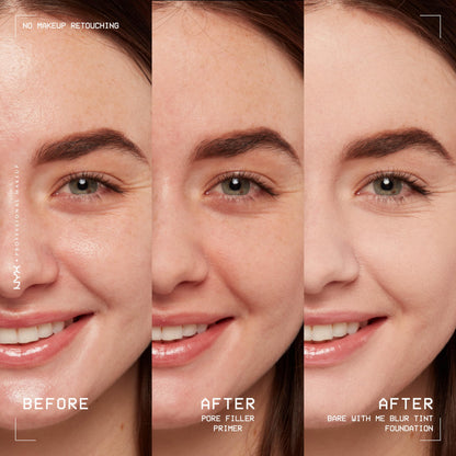 NYX Pore Filler primer being blended on skin