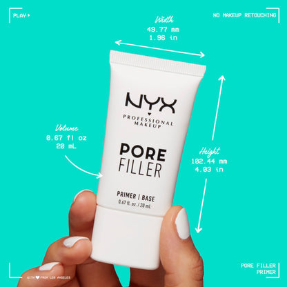 Professional beauty flatlay featuring NYX Pore Filler primer