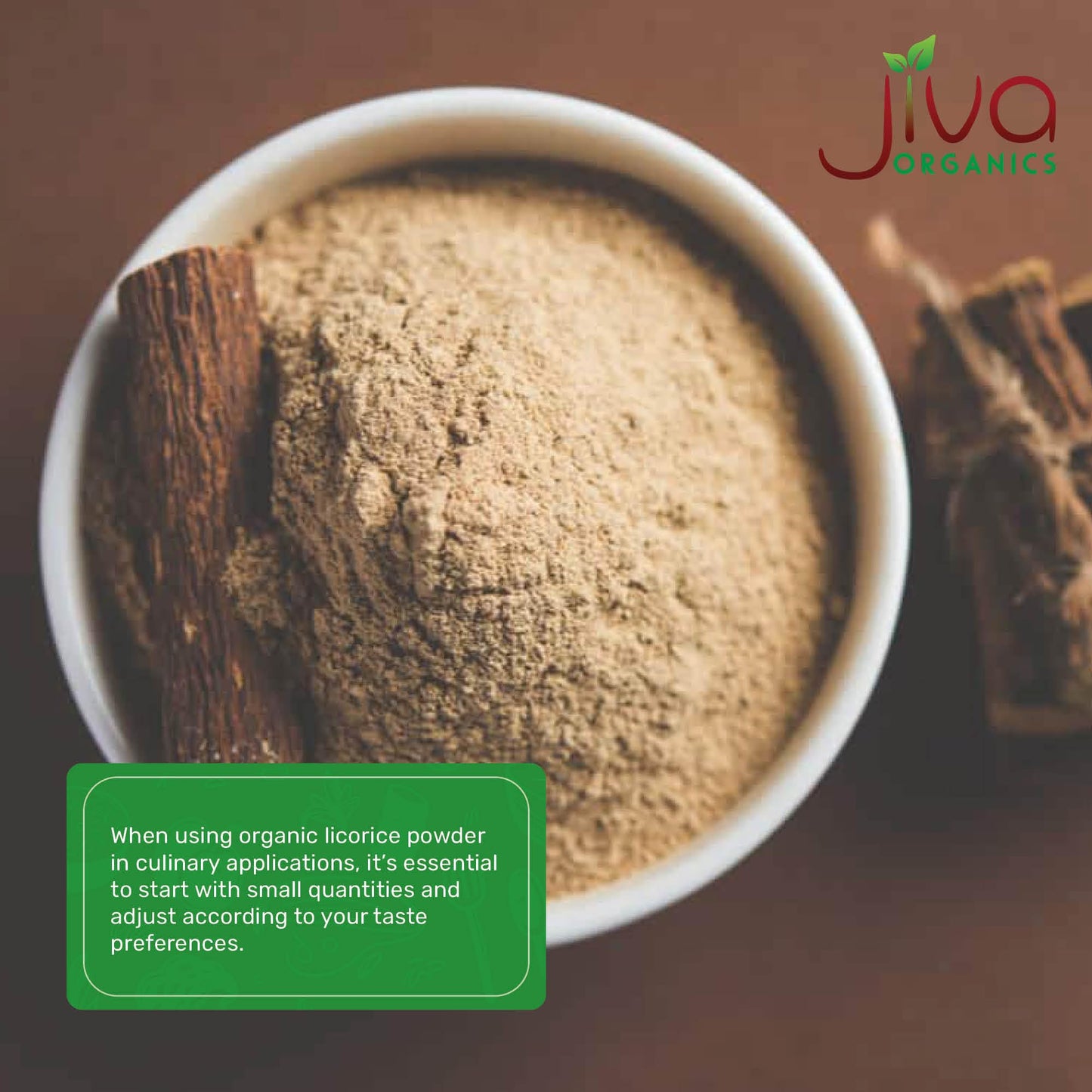 Label details of Jiva Organics Glycyrrhiza glabra powder