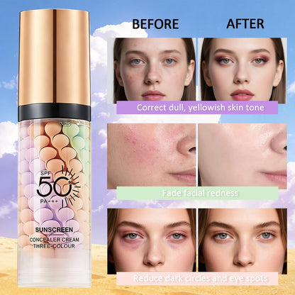 Model applying the pore blurring oil control facial serum primer to cheeks for tone correction