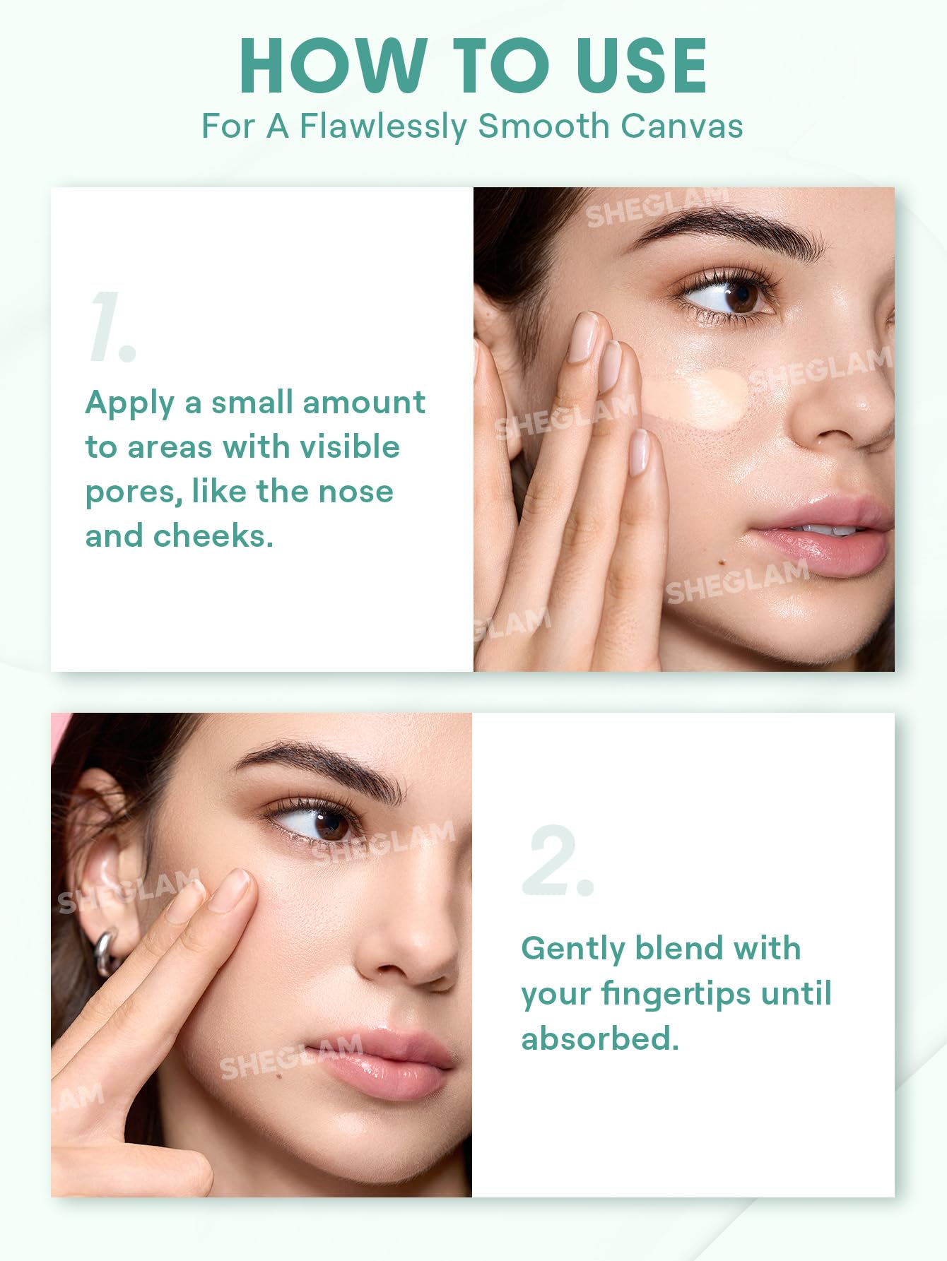 Sheglam Pore No More Primer packaging showing blurring benefits