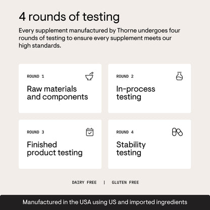 Thorne lipid balance supplement capsule count and dosage information