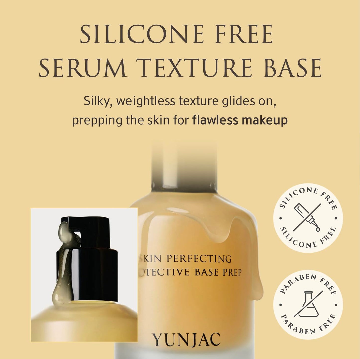 Korean dewy finish primer application on smooth radiant facial skin