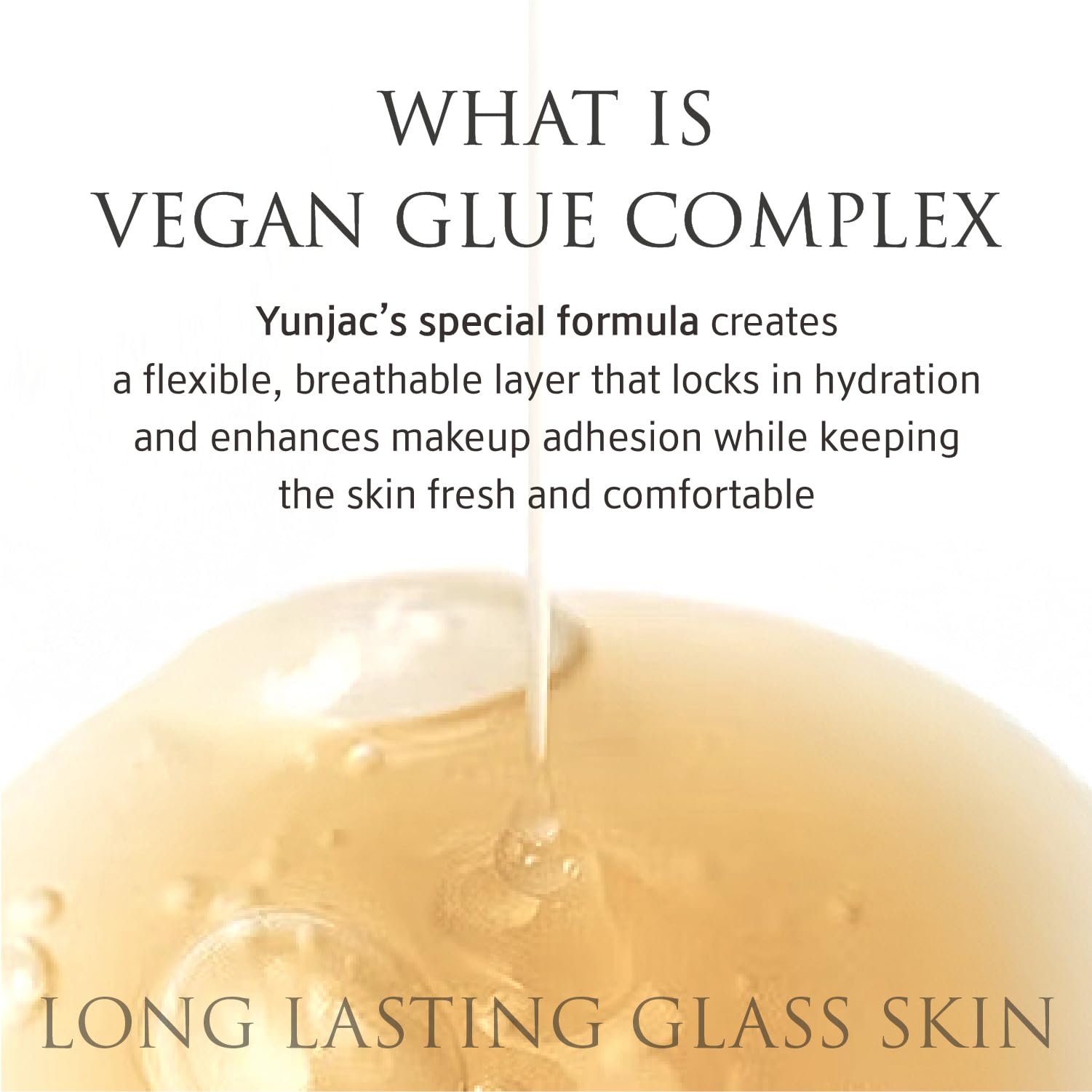 Hydrating makeup base bottle showcasing rice ferment and ceramide ingredients