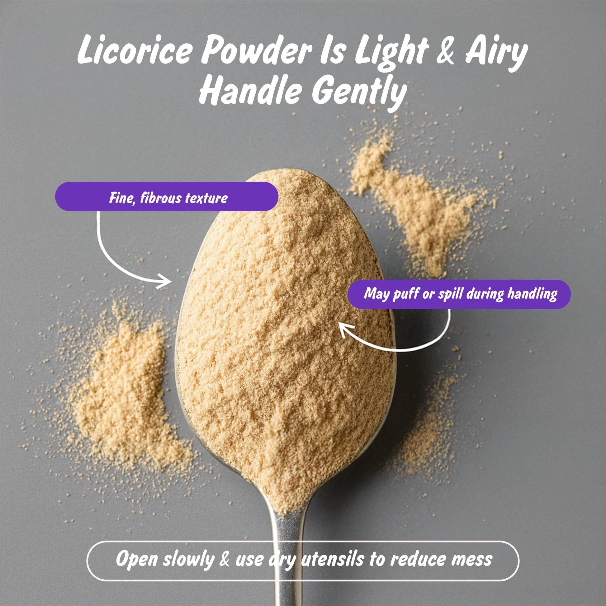 Rear label of Spice Profile licorice root powder bag