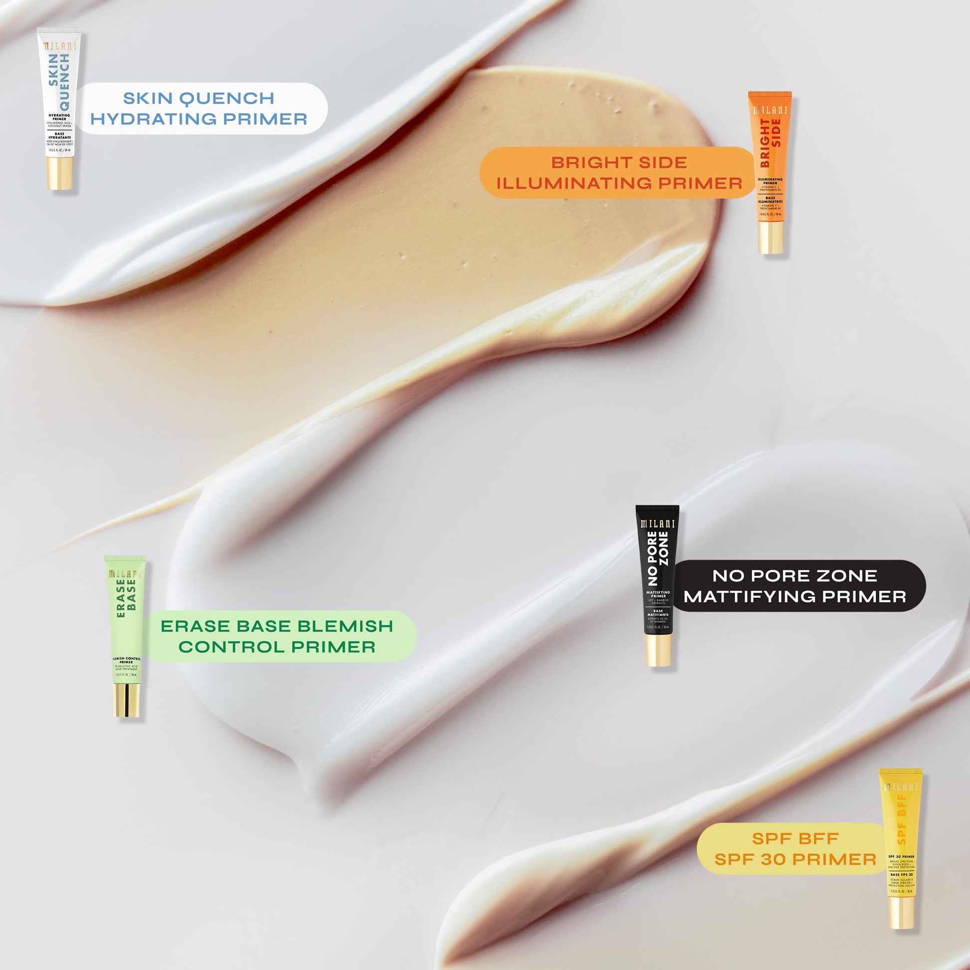 Milani hydrating face primer applicator pump and cap view