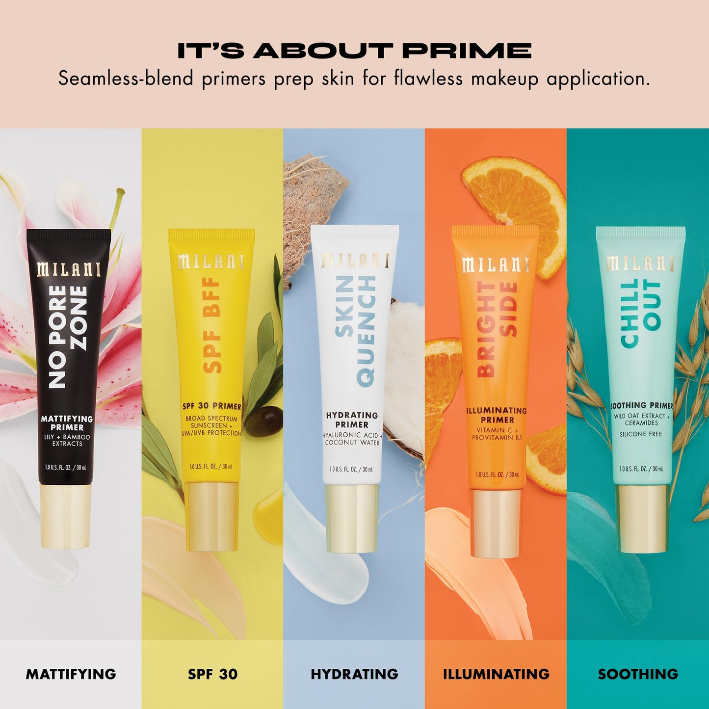 Close up of Milani Skin Quench branding and product name