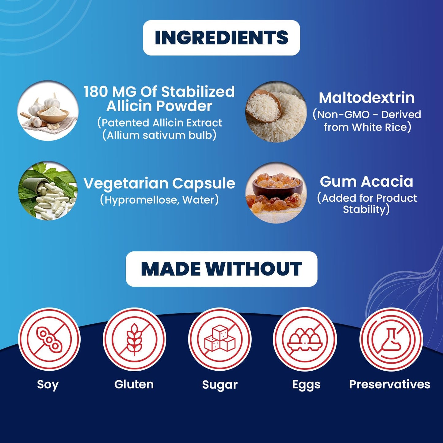 Odor controlled vegan garlic extract capsules by BuyNaturally for cardiovascular wellness.