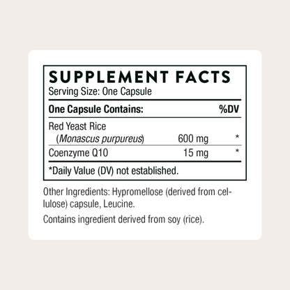 Thorne Choleast 120 capsules dietary supplement side view showing detailed ingredient list