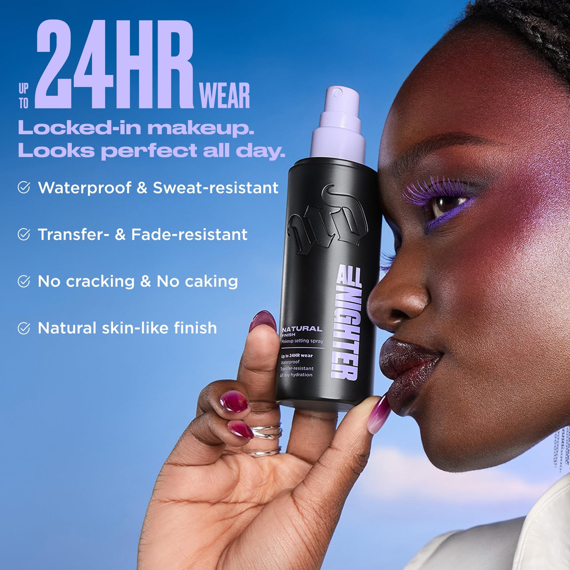 Authentic Urban Decay All Nighter spray bottle back side