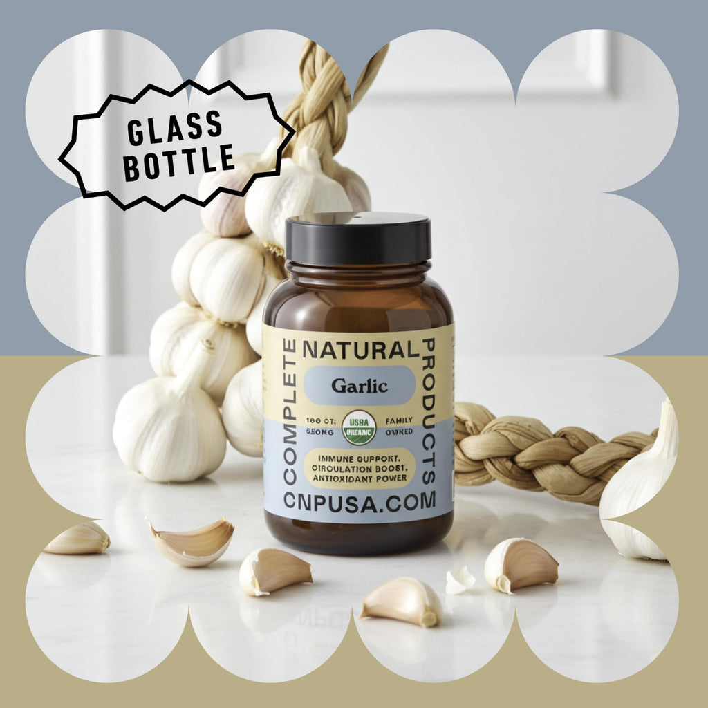 Pure non GMO plant based garlic supplement imported from the USA