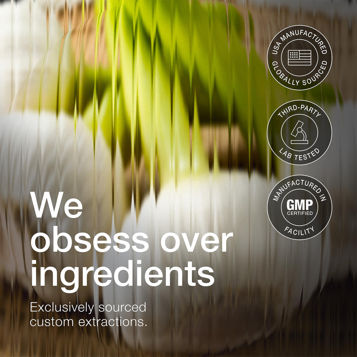 Back label view of Toniiq garlic capsules detailing the third-party lab tested ingredients.