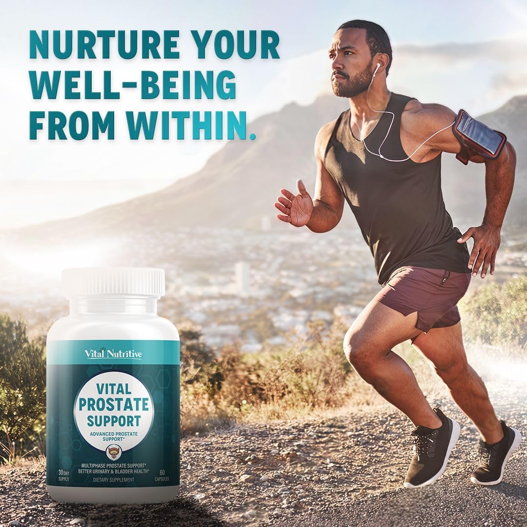 Vital Nutritive Prostate Support premium dietary supplement packaging showcasing its multiphase herbal formula