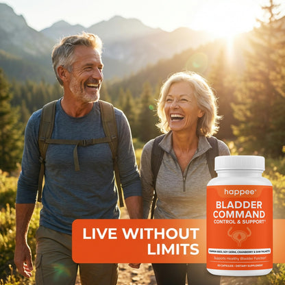 Close up of Happee natural herbal supplement bottle cap and seal for quality assurance.