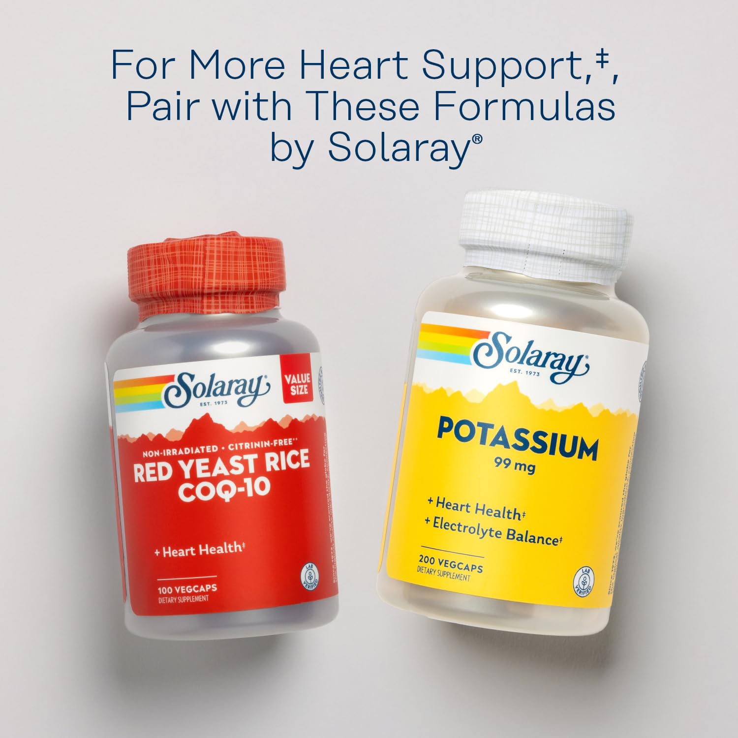 Solaray Organic Garlic vegetarian capsules bottle top view for daily immune wellness