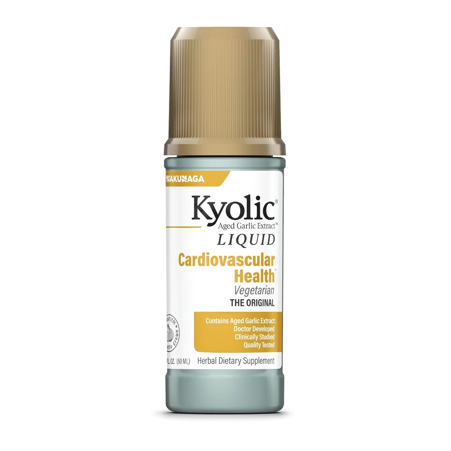 Kyolic vegetarian cardiovascular health liquid extract nutrition facts label.