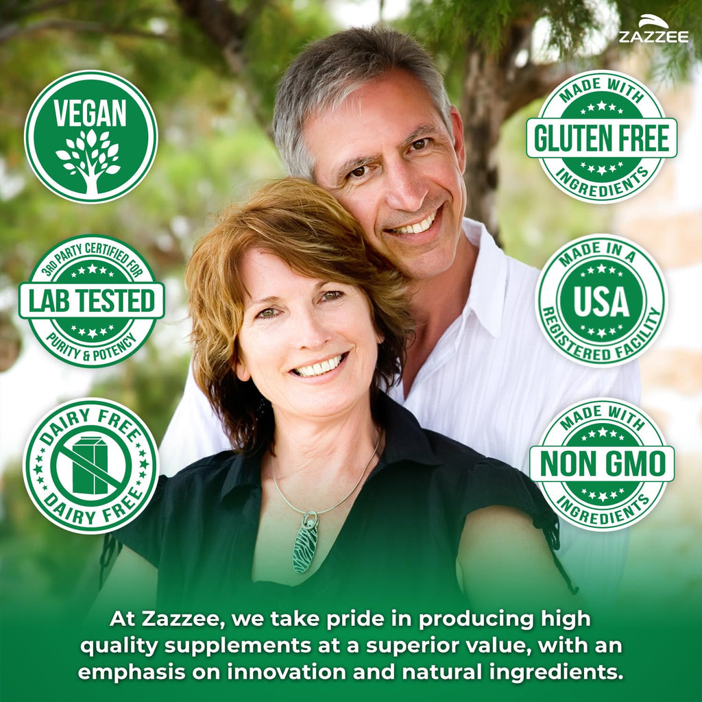 Group shot of Zazzee digestive health supplement packaging