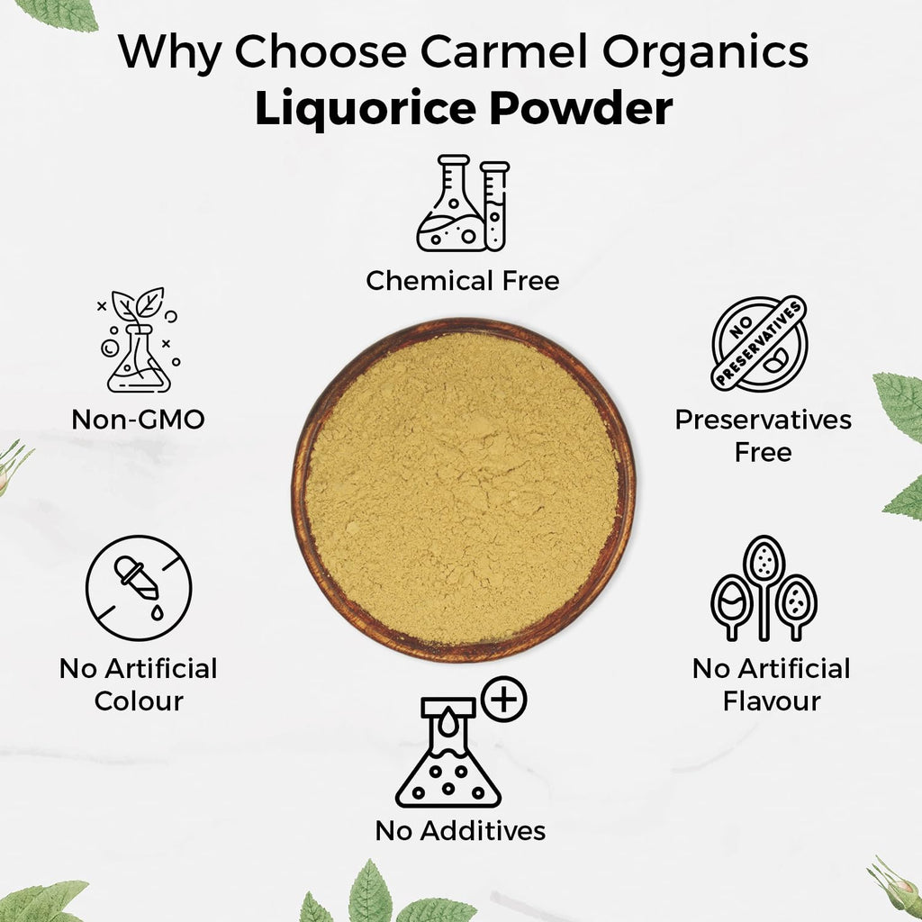 Authentic Carmel Organics licorice root powder pouch