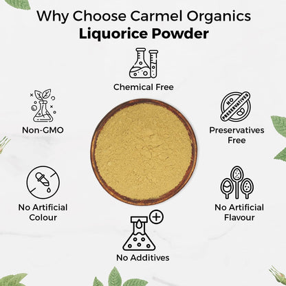 Authentic Carmel Organics licorice root powder pouch