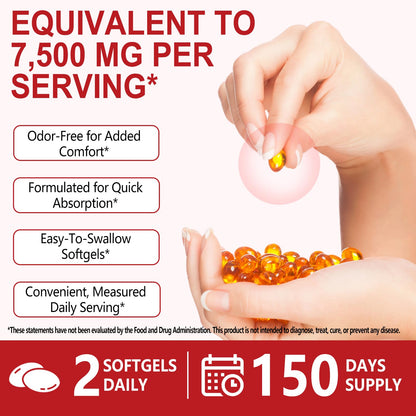 High potency 7500mg garlic oil capsules for daily immune system support