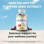 Vitamatic 3000 mg equivalent saw palmetto and pumpkin seed extract sugar free gummies lifestyle image