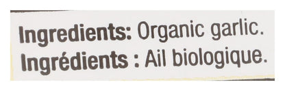 Certified organic three bulbs garlic pack in green mesh packaging highlighting fresh USA quality