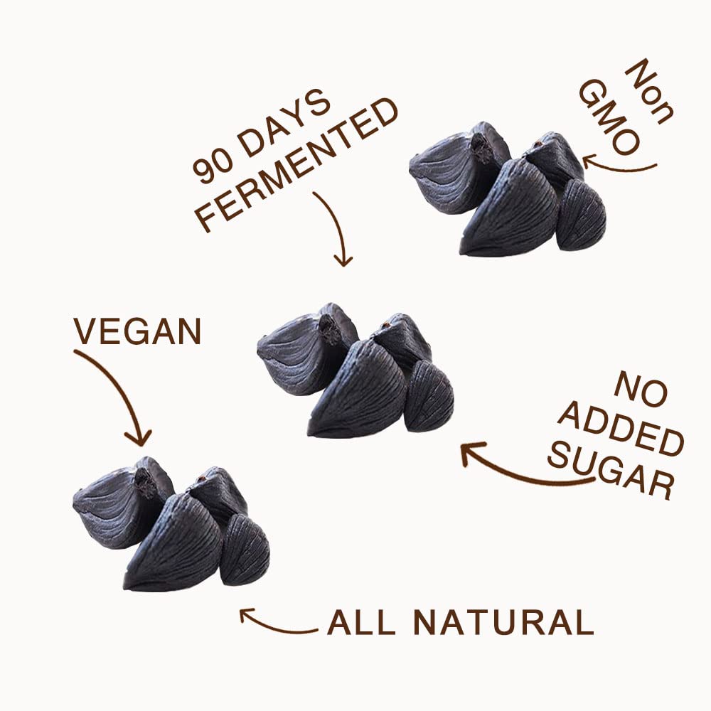 Orgnisulmte chemical free natural black garlic single cloves for cooking