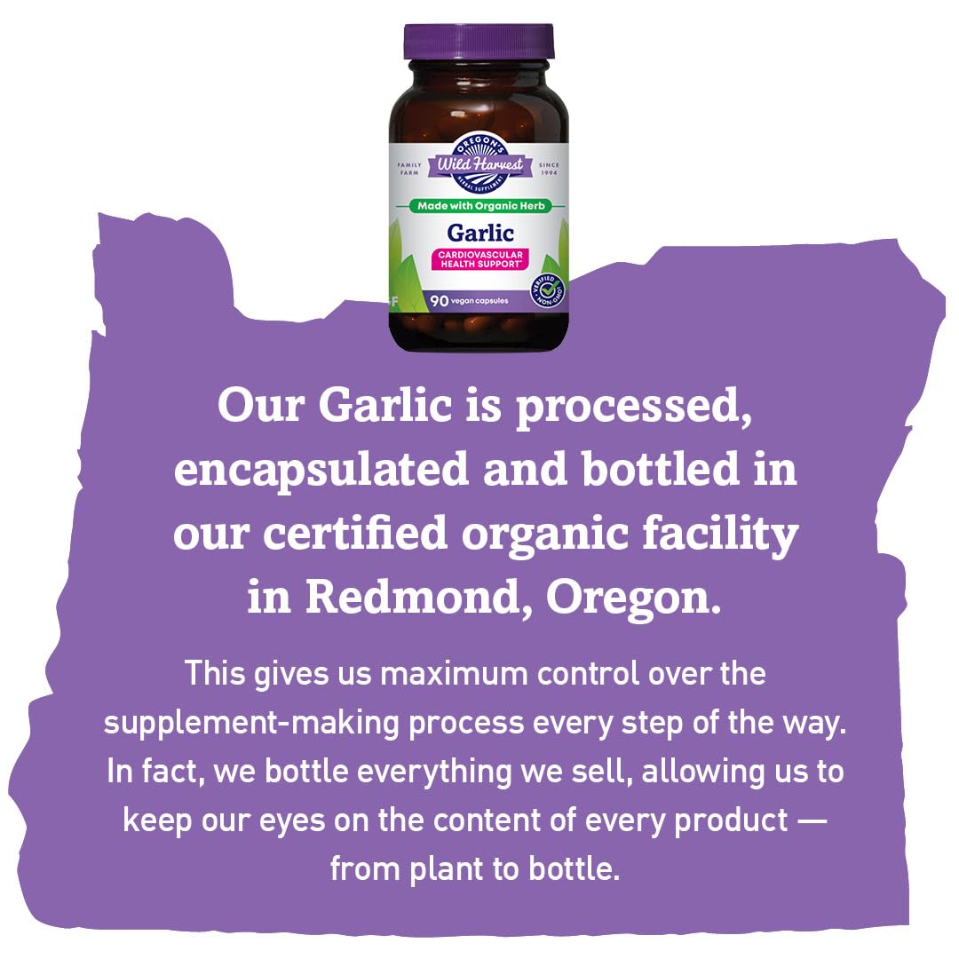 Non GMO verified garlic capsules for cardiovascular circulation support closeup look