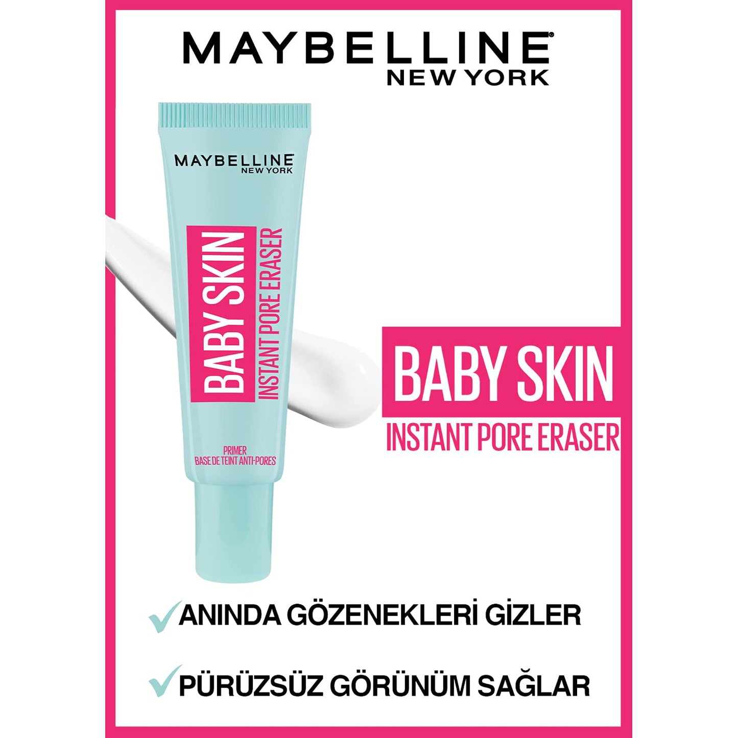 Authentic Maybelline Baby Skin primer packaging 0.67 fluid ounce