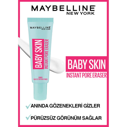Authentic Maybelline Baby Skin primer packaging 0.67 fluid ounce