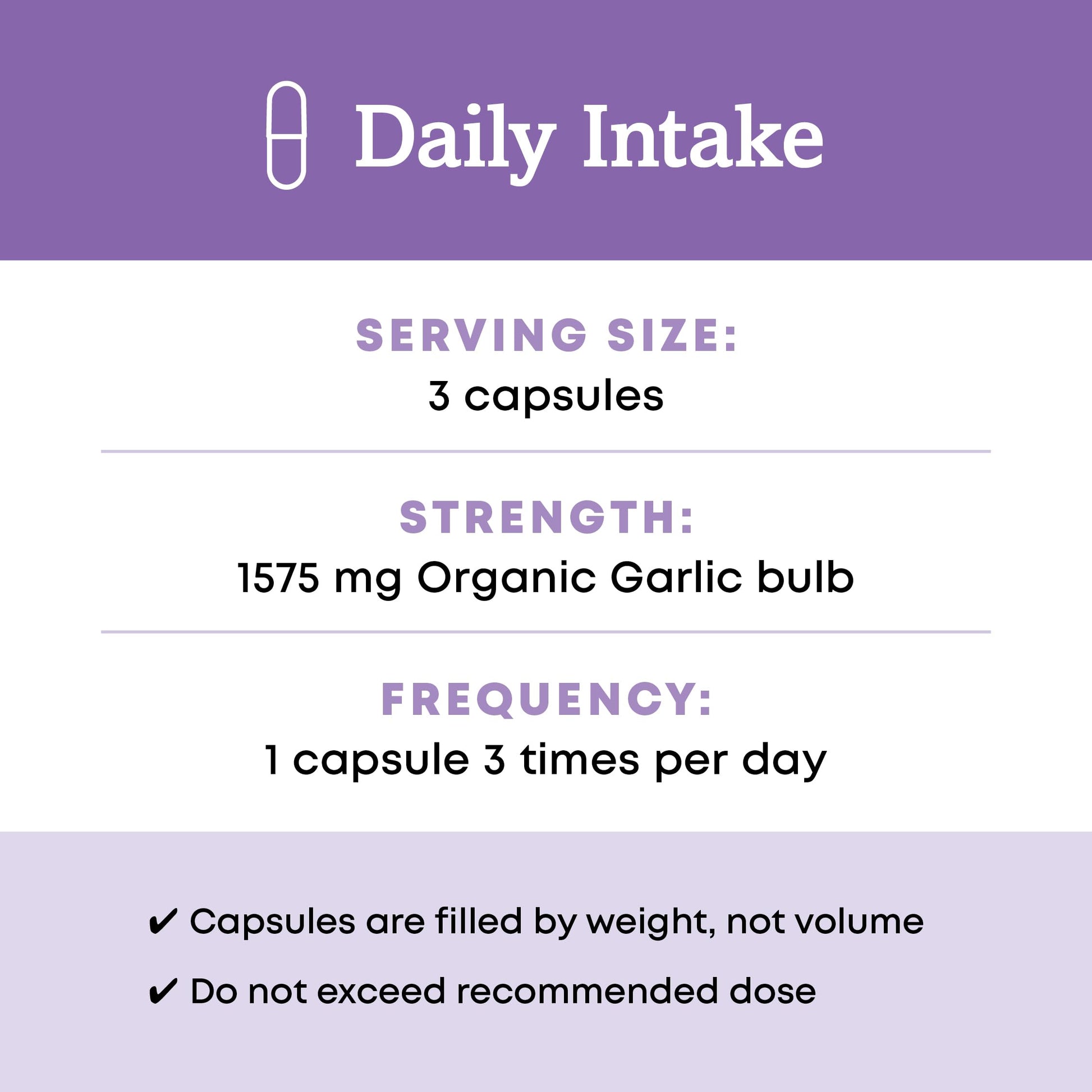 Premium organic allicin rich garlic veggie caps seal verification and packaging details