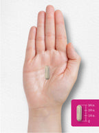 Top view of Carlyle brand premium daily supplement bottle illustrating clean storage cap mechanism
