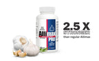 Allimax Pro 450mg bottle showcasing the authentic Spanish grown garlic source text.