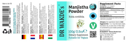 Authentic Dr Wakde's herbal powder 100g glass bottle