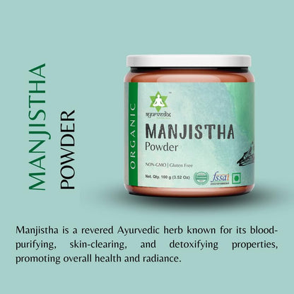 Natural skincare powder label details and benefits